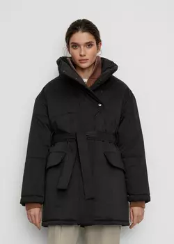 Куртка с высоким воротом NICEONE [Черный, S]