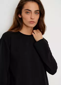 Лонгслив свободного кроя NICEONE [Черный, M]