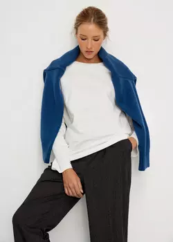 Лонгслив свободного кроя NICEONE [Молочный, XS]