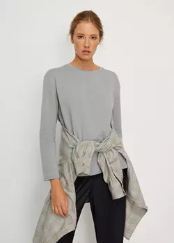 Лонгслив свободного кроя NICEONE [Серый, XS]