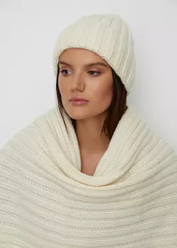 Шарф объемный NICEONE [Молочный, One size]