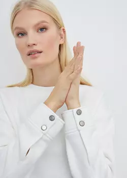 Свитшот на кнопках утеплённый NICEONE [Молочный, S]