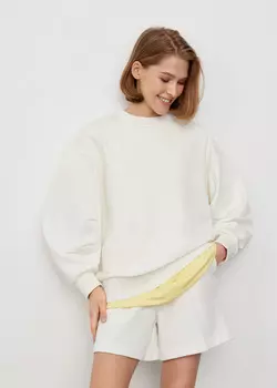 Свитшот со складками на рукавах NICEONE [Молочный, S]