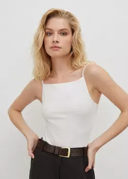 Топ на тонких лямках NICEONE [Молочный, M]