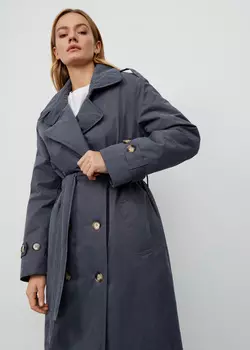 Тренч объемный утепленный NICEONE [Графит, M]