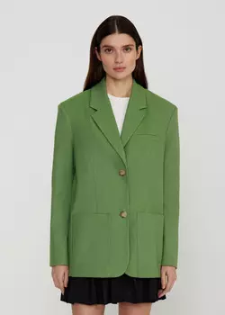 Жакет с накладными карманами NICEONE [Зеленый, M]