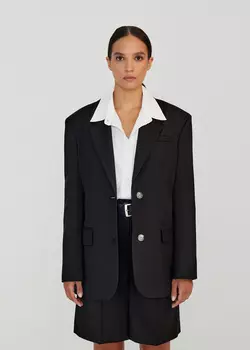 Жакет с поясом NICEONE [Черный, S]