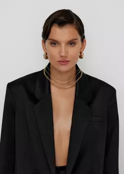 Жакет с закругленным воротником NICEONE [Черный, M]