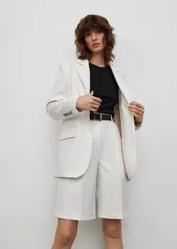 Жакет удлиненный однобортный NICEONE [Молочный, M]