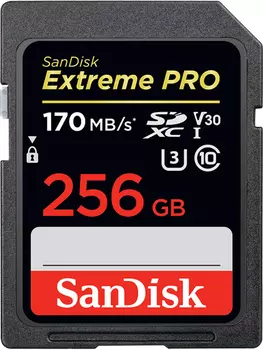 Nikon 256GB карта памяти Sandisk Extreme PRO SDXC CL10 170MB/s