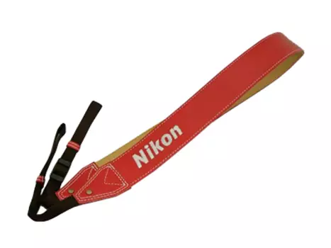 Nikon Ремень для переноски красный (кожаный)