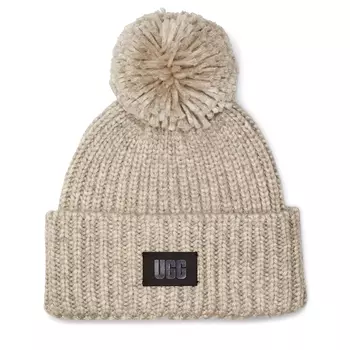 UGG W Chunky Rib Knit Beanie W Pom