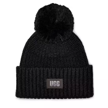 UGG W Chunky Rib Knit Beanie W Pom