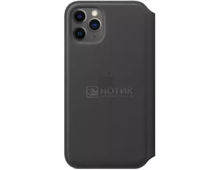 Чехол-книжка Apple Leather Folio Black для iPhone 11 Pro MX062ZM/A, Кожа, Черный