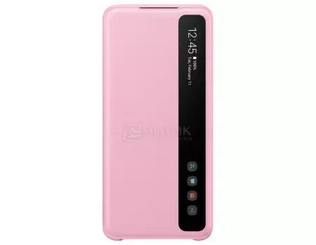 Чехол-книжка Samsung Smart Clear View Cover для смартфона Samsung Galaxy S20, Поликарбонат, Pink, Розовый, EF-ZG980CPEGRU