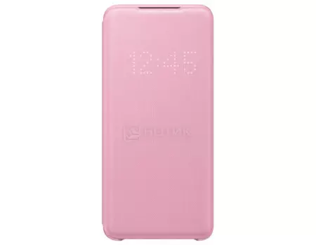 Чехол-книжка Samsung Smart LED View Cover для смартфона Samsung Galaxy S20, Полиуретан/Поликарбонат, Pink, Розовый, EF-NG980PPEGRU