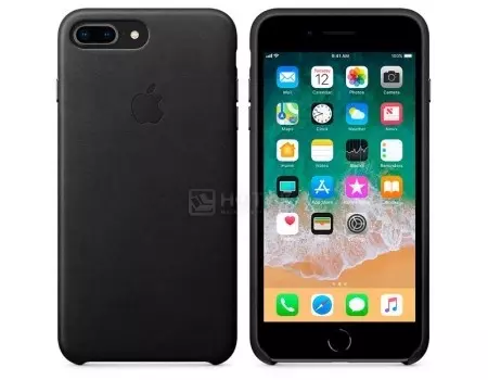 Чехол-накладка Apple Leather Case Black для iPhone 8 Plus / 7 Plus MQHM2ZM/A, Кожа, Черный