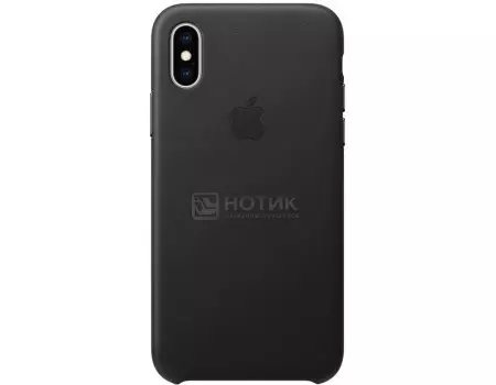 Чехол-накладка Apple Leather Case Black для iPhone XS MRWM2ZM/A, Кожа, Черный