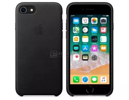 Чехол-накладка Apple Leather Case Black для iPhone 8 / 7 MQH92ZM/A, Кожа, Черный