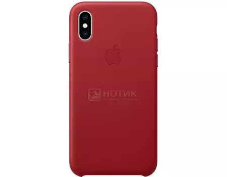 Чехол-накладка Apple Leather Case Red для iPhone XS Max MRWQ2ZM/A, Кожа, Красный