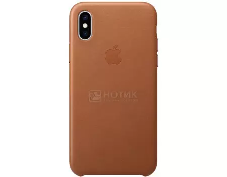 Чехол-накладка Apple Leather Case Saddle Brown для iPhone XS Max MRWV2ZM/A, Кожа, Коричневый