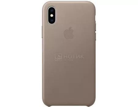 Чехол-накладка Apple Leather Case Taupe для iPhone XS Max MRWR2ZM/A Кожа, Светло-серый