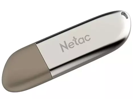 Флешка Netac U352, 32Gb, USB 2.0, Серебристый/Коричневый NT03U352N-032G-20PN