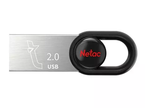 Флешка Netac UM2, 16Gb, USB 2.0, Серебристый/Черный NT03UM2N-016G-20BK