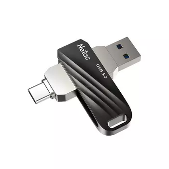 Флешка Netac US11, 64Gb, USB 3.2/USB Type-C, Черный NT03US11C-064G-32BK