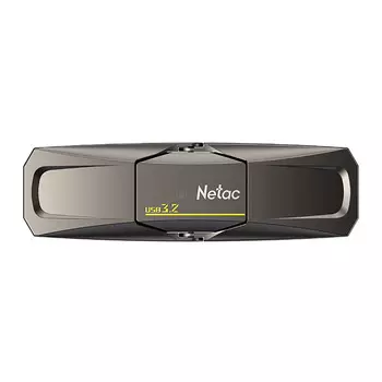 Флешка Netac US5, 128Gb, USB 3.2/USB Type-C, Серый NT03US5C-128G-32TA