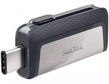Флешка SanDisk 256Gb Ultra Dual Drive SDDDC2-256G-G46 USB 3.1/USB Type-C, Серый/Черный