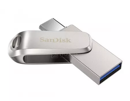Флешка SanDisk 64Gb Ultra Dual Drive Luxe SDDDC4-064G-G46 USB 3.1/USB Type-C, Серебристый