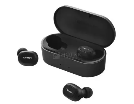 Гарнитура беспроводная Canyon TWS Bluetooth Sport Headset, 40 мАч, Bluetooth, Черный CND-TBTHS2B