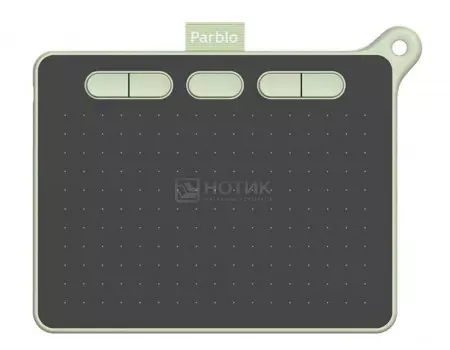 Графический планшет Parblo Ninos S USB Type-C, Черный/Зеленый, 1471421