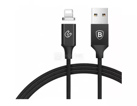 Кабель Baseus Magnetic, USB - Lightning port Baseus, 1,2м, Черный CALNP-01