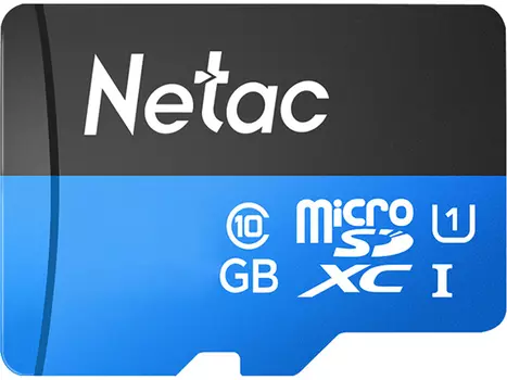 Карта памяти Netac P500 microSDXC 64Gb Class 10 + SD адаптер, NT02P500STN-064G-R
