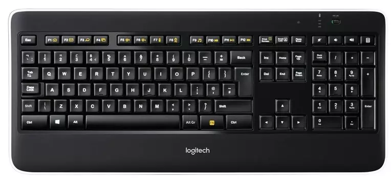 Клавиатура беспроводная Logitech K800, Wireless, Черный 920-002395
