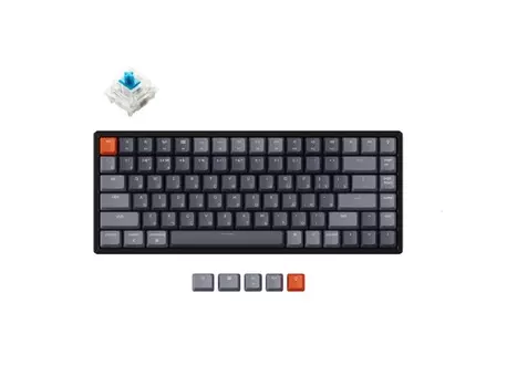 Клавиатура беспроводная механическая Keychron K2, Gateron Blue Switch, Bluetooth, RGB подстветка, 4000мАч, Серый K2C2