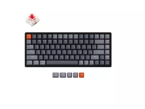 Клавиатура беспроводная механическая Keychron K2, Gateron Red Switch, Bluetooth, RGB подстветка, 4000мАч, Серый K2C1