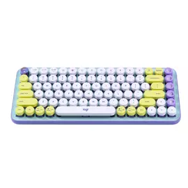 Клавиатура беспроводная механическая Logitech POP Keys, Bluetooth/Wireless, Мятный/Фиолетовый (Daydream Mint) 920-010717