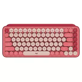 Клавиатура беспроводная механическая Logitech POP Keys, Bluetooth/Wireless, Розовый/Красный (Heartbreaker Rose) 920-010718