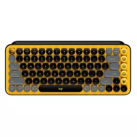 Клавиатура беспроводная механическая Logitech POP Keys, Bluetooth/Wireless, Желтый/Черный (Blast Yellow) 920-010716