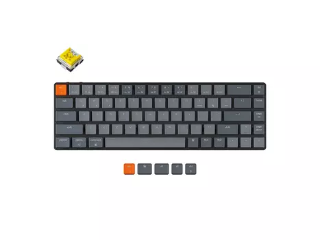 Клавиатура механическая беспроводная Keychron K7, Bluetooth, RGB, Banana Switch, Черный/Серый K7E4