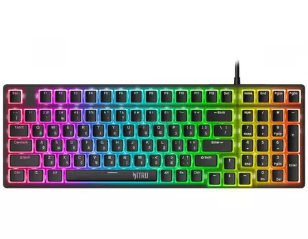 Клавиатура проводная механическая Acer Nitro OKW303, USB, RGB, Черный ZL.KBDCC.01D