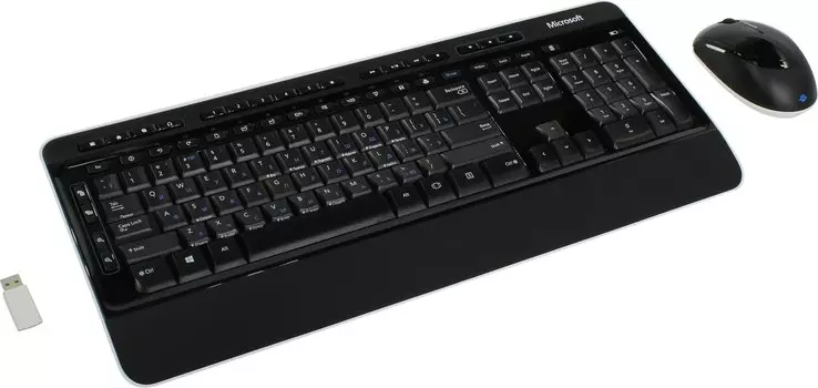 Комплект Клавиатура + мышь беспроводная Microsoft Wireless Desktop 3050, (комплект), Черный PP3-00018