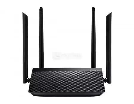 Маршрутизатор ASUS RT-AC51, 10/100, 4xLAN, 1xWAN, WiFi 802.11ac до 300 Мбит/с / 433 Мбит/с (2,4 и 5 ГГц), Черный RT-AC51