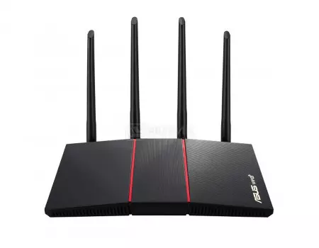 Маршрутизатор ASUS RT-AX55, 10/100/1000, 4xLAN, 1xWAN, WiFi 802.11ax до 574 Мбит/с / 1201 Мбит/с (2,4 и 5 ГГц), Черный RT-AX55