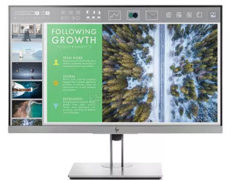 Монитор 23,8" HP EliteDisplay E243, FHD, IPS, VGA, HDMI, DP, 2xUSB 3.0, Серебристый/Черный 1FH47AA