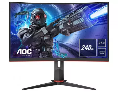 Монитор 27" AOC C27G2ZE/BK, FHD, VA, Curved, 2xHDMI, DP, Черный/Красный| C27G2ZE/BK