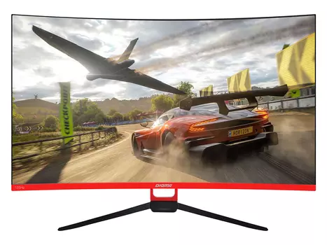 Монитор 27" DIGMA Gaming DM-MONG2710, FHD, VA, Curved, 2xHDMI, DP, Черный/Красный DM-MONG2710